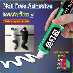 HB Strong Nail Free Adhesive Super Glue Quick-Drying No-Punch Adhesive For Plastic Glass Metal