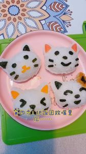 Cetakan Nasi Bento Set 3D Bentuk Kartun Kucing Panda Beruang Kelinci Untuk Dekorasi Bento Sushi