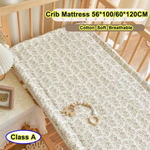 Washable Cotton Crib Mattress Printed Baby Bed Cushion Sleeping Pad Soft Mat Both Sides Available