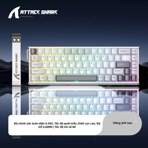 ATTACK SHARK | Bàn Phím Chơi Game ATTACK SHARK X68MAX Hiệu Năng Cao Switch Từ Tính 8000Hz Có Dây Hot-swappable Toàn Bộ Bằng Nhôm CNC Dành Cho Esports