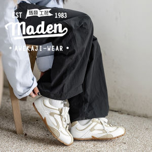 MADEN brand 2025 summer new almond white couple racing shoes mens moral training shoes flat casual board shoes retro trendy shoes