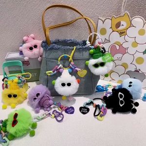 Gantungan Kunci Hiasan Tas Boneka Mewah Lucu Coal Balls Monster Phone Strap Boneka Lucu