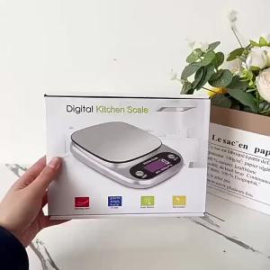 Cân Nhà Bếp Kỹ Thuật Số 10/5Kg 0.1G Độ Chính Xác Màn Hình Hiển Thị LED Thép Không Gỉ Làm Bánh Tại Nhà Trang Sức Đồ Ăn Nhẹ Cân Điện Tử