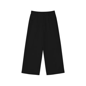 Hello Canon High Waist Straight Leg Crop Casual Pants Women Spring New Loose Small Size Wide Leg Pants Comfortable Cotton