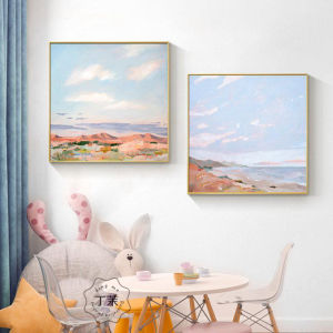 Nordic Style Abstract Sky Landscape Decorative Painting Green Bedroom Living Room Sofa Wall Art Print Modern Home Decor