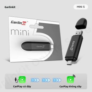 Carlinkit 5.0 Mini 5 Pro 2in1 Không Dây Carplay Android Auto Adapter Nâng Cấp Xe Thông Minh Hệ Thống BLE WiFi Mini Box Cho iPhone & Android