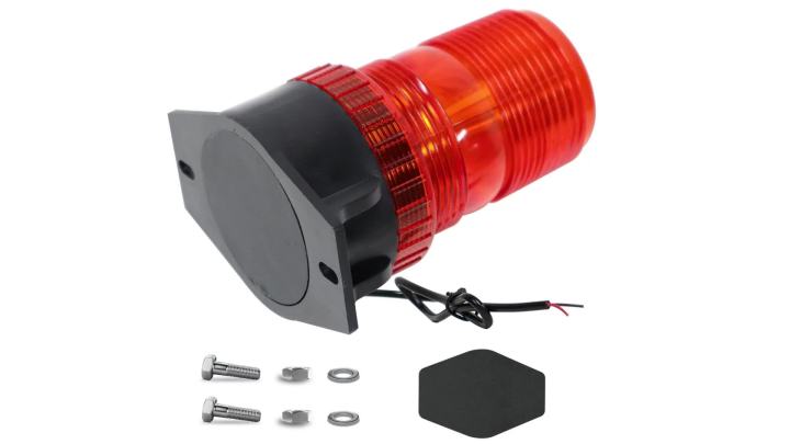 30LEDS Amber Emergency Warning Flashing Safety Strobe Beacon Light for Forklift Truck Tractor Golf Carts UTV Car Bus 9-30V
