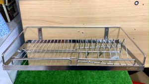 Kệ đựng chén bát inox SUS304  kệ úp chén bát 1 tầng inox dài 50cm KAG-RT1190