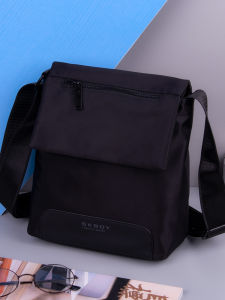 Oxford Cloth Mens Crossbody Bag Commuter Small Backpack Design Casual Business Large Capacity Flip Cover Vertical Style