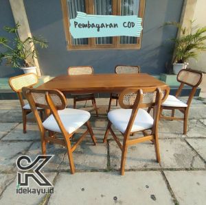 Set Kursi Cafe Ropan | Set Meja Kursi Cafe | Kursi Makan Minimalis Jati | Kursi Makan Terbaru