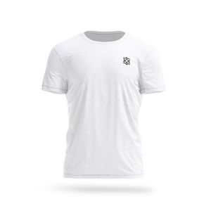 Classic Basic Regular Fit Neutral White  Kaos Premium T-Shirt Embossed Monogram Logo Limited Edition