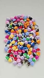 10/20pcs 19x20mm Colorful Paint Acrylic Love Heart Loose Spacer Beads for Necklace DIY Craft Jewelry Making Keychain Accessories