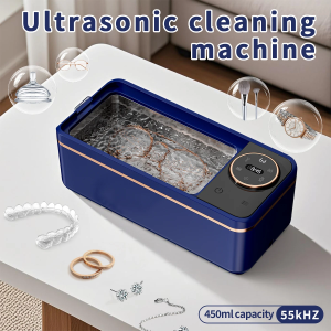 Ultrasonic 55KHZ Cleaner Machine Ultrasonic Glasses Cleaner Denture Jewelry & Makeup Brush Cleaning Machine 6 Timing function