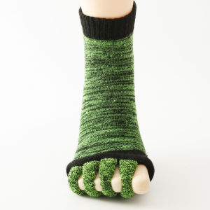 Womens Yoga Toe Separating Socks Thumb Correction Five-Finger Open-Toe Fitness Sports Socks Breathable Non-Slip Gym Socks