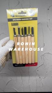 Tatah Ukir Set 6 in 1 - Pisau Alat Pahat Kayu MASSAKI