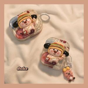 Cute 3D Silicone Protective Case for AirPods 4 Wireless Bluetooth Earphone Soft TPU Cover Compatible with AirPods 1/2/3