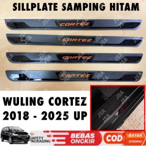Sillplate Samping Wuling Cortez 2018 2023 2024 2025 Hitam .