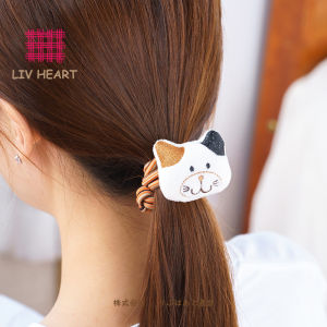 Colorful High Elasticity Cat Hair Ties Cute Girl Heart Cartoon Hair Bands Hair Accessories Polyester Fiber Hair Ropes