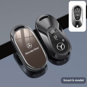 High-End Zinc Alloy Car Key Cover for Men Mercedes-Benz E300L C260L GLC Shell C200L A200L LGLE350 GLB200 Driving Personal Accessories