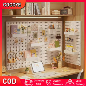Set DIY Piring Dinding / Peg Hole Board/Piring Lubang / Rak Gantung Meja Kerja Dapur Rumah Lemari Penyimpanan Bebas Paku