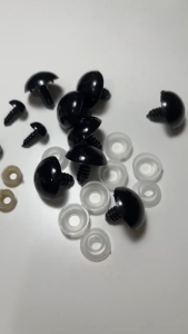 Sepasang Mata Boneka Bula Hitam Set Mata Amigurumi Safety Doll Eyes Untuk Boneka (2pcs) MG011
