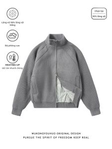 Warm Knitted Dual Zip American Loose Fit Couples Short Style Down Jacket