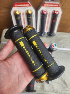 Handgrip Barracuda Super Empuk + Jalu Stang CNC Italy Universal Semua Motor - Grip Barracuda RCB + Jalu CNC Import Bahan Super Lembut dan Nyaman