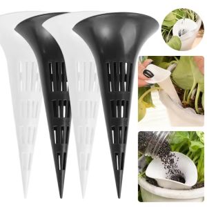 Feelife 15Pcs Plant Breathable Watering Device Home Conical Root Protection Tube Plastic Soil Aerator Tube Potted Flower Prevent Root Rot Tool