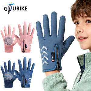GTUBIKE Childrens Gloves Warm Cycling Winter Autumn Kids Reflective Non-Slip Water-Repellent Ski Fleece Boy Girl Scooter Gloves