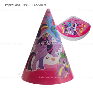 Hasbro | Cute Pink Pony Theme Birthday Party Supplies Set Balloon Tablecloth Banner Plates Cups Kit for Girls Baby Shower Decor