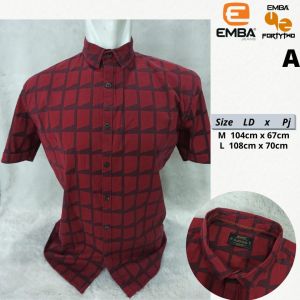 kemeja casual Emba  size M