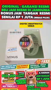 DIGITEC ORIGINAL SMARTWATCH PRIA SMARTWATCH WANITA DIGITEC VENUS GR - MEN WOMEN TR - RESIN BAND - HITAM - JAMDUNIA / JAM DUNIA JD18 # JAM TANGAN PRIA JAM TANGAN WANITA JAM TANGAN SMARTWATCH $ DIGITEC VENUS JAM TANGAN DIGITAL S003