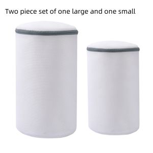 Coarse mesh cylindrical shoe washing bag machine wash special washing and protective mesh bag shoe washing and protective bag