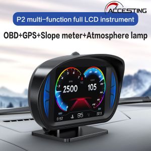 [English menu] P2 smart meter HUD OBD2+G-PS smart meter smart digital meter no delay decoding error code.