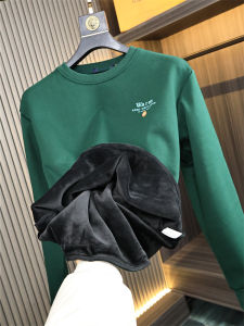 Áo Nỉ Cổ Tròn Ấm Áp Cho Nam Mùa Thu Đông Màu Trơn Thời Trang Thường Ngày Có Lót Lông Cừu Áo Khoác Ngoài Thoải Mái Thoáng Khí