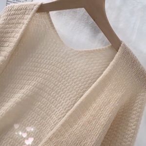 Psion สีเปลี่ยนแปลง 🍂 เสื้อคลุม สีไหมพรม คาร์ดิแกน การแสดง สไตร์มินิมอล ใส่การผ่าตัด เนื้อผ้านุ่ม ใส่สบาย ☘️