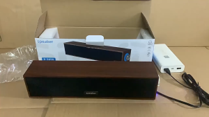 Bar Bunyi Pembesar Speaker Kayu Suara Berwayar Subwufer HiFi Untuk Pembesar Suara Dwi PC TV Port USB