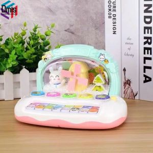 Toy Children Rotating Music Piano with Light Sound Educational Toys Kids Gift Animals Sounding Keyboard Baby Play Type