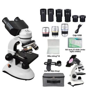 Bộ Kính Hiển Vi Tổng Hợp 40X-2000X Dành Cho Học Sinh Kính Hiển Vi Sinh Học Sân Khấu Trong Suốt Bằng Acrylic Dành Cho Người Lớn Và Người Mới Bắt Đầu