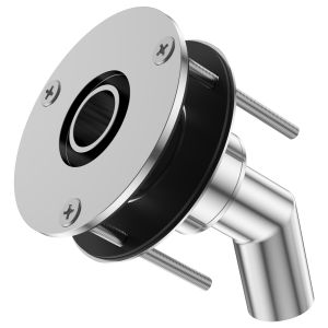 24mm Thru Hull Exhaust Skin Stainless Steel Thru Hull Exhaust Fitting Boat Marine Fitting Tube for Diesel Heaters Exhaust Pipe