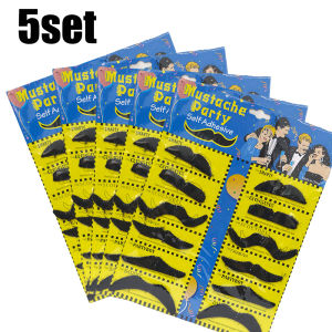 12Pc/Set Self Adhesive Fake Mustaches Halloween Cosplay Fake Beard Photobooth Props Christmas Funny Fake Mustache Sticker
