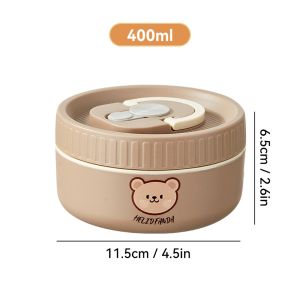 WORTHBUY | Hộp Cơm Trưa Bằng Thép Không Gỉ Kawaii Có Tay Cầm Giữ Nhiệt An Toàn Với Lò Vi Sóng Hộp Đựng Thức Ăn Cho Trẻ Em & Người Lớn Dùng Cho Trường Học
