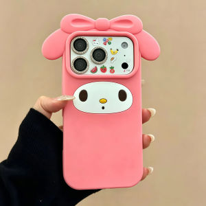 Sanrio | Ốp Điện Thoại Silicon Hình Nơ Dễ Thương Melody Dành Cho iPhone 12/13/14/15/16/17 Pro Max Plus Chống Sốc Chống Xước Mềm Mại