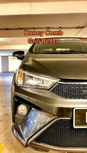 Perodua Bezza 2016-2019 Ready Cut Honeycomb Grill Full Set Top Bottom