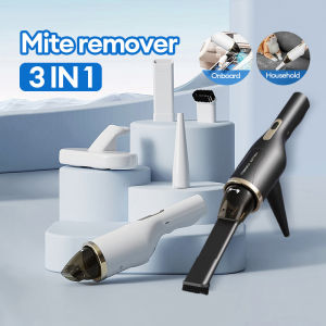 Car Mite-removing Vacuum Cleaner 3-in-1 Mite Removal/Blowing/Vacuuming 150000rpm 100W High-power Vacuum Cleaner Type-C Charging 2000mAh Ultra-long Battery Life For Car Interior and Home Cleaning