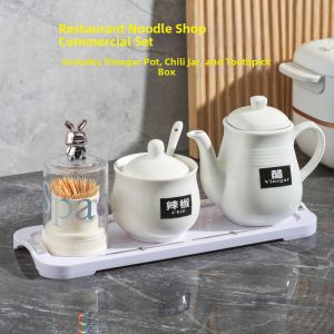 YALINJIAJU | Commercial Ceramic Condiment Jars Set