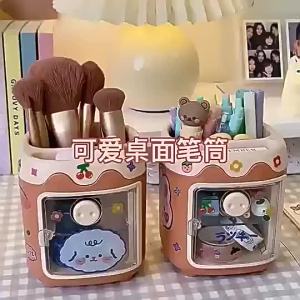 Cute Cartoon Heart-shaped Multi-purpose Pen Holder