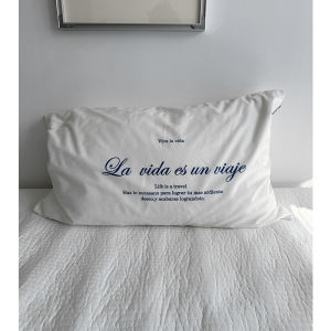 Vỏ Bọc Gối Cotton Nguyên Chất Màu Xanh Đơn Giản Vỏ Lót Cotton Mềm Mại Thoải Mái Dùng Cho Một Người Kích Thước 48x74cm