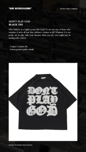 DENIMITUP Don’t Play God — Black Tee - Baju