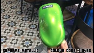 [ Metallic Apple Green ] 2K Paint 1045G CW Aikka Aerosol Spray DIY Cat Kereta & Motor Apple Hijau